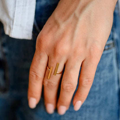 Double Bar Open Ring