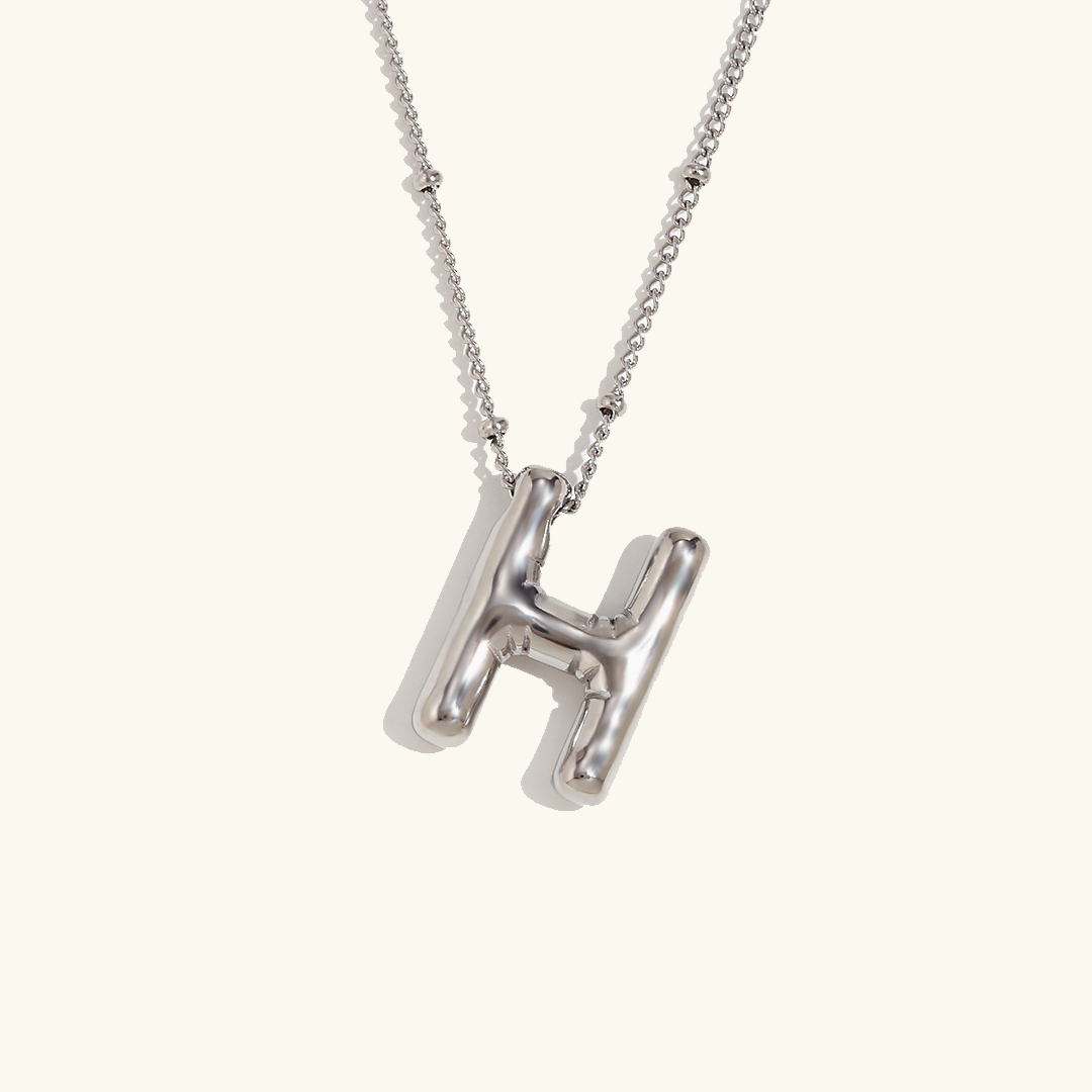 Personalized Gold Ball d'Or Initial Necklace