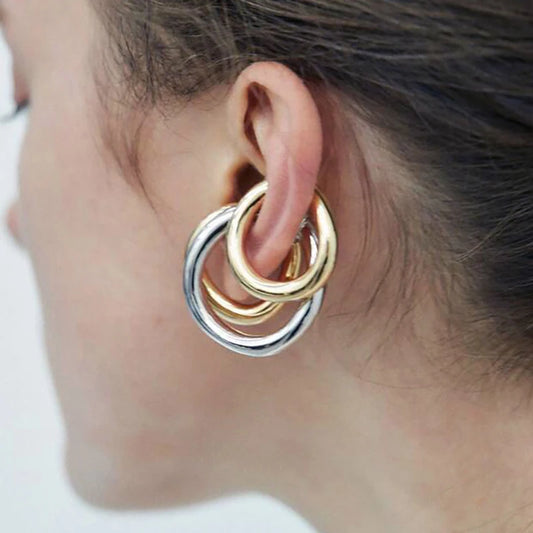 Geometric Ear Cuff Clip Earrings