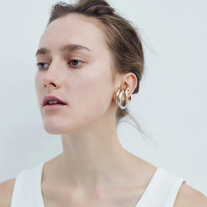 Geometric Ear Cuff Clip Earrings