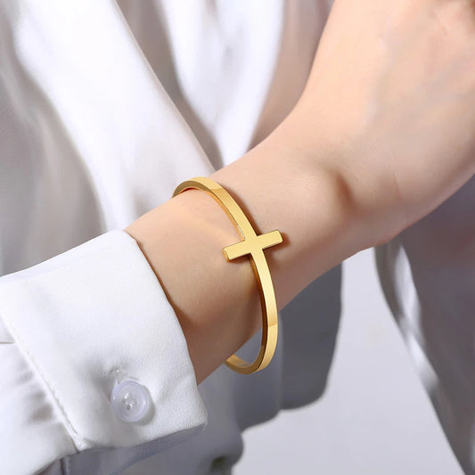 Signature Cross Cuff Bracelet