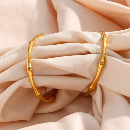 Basic Bamboo Hoop Earrings
