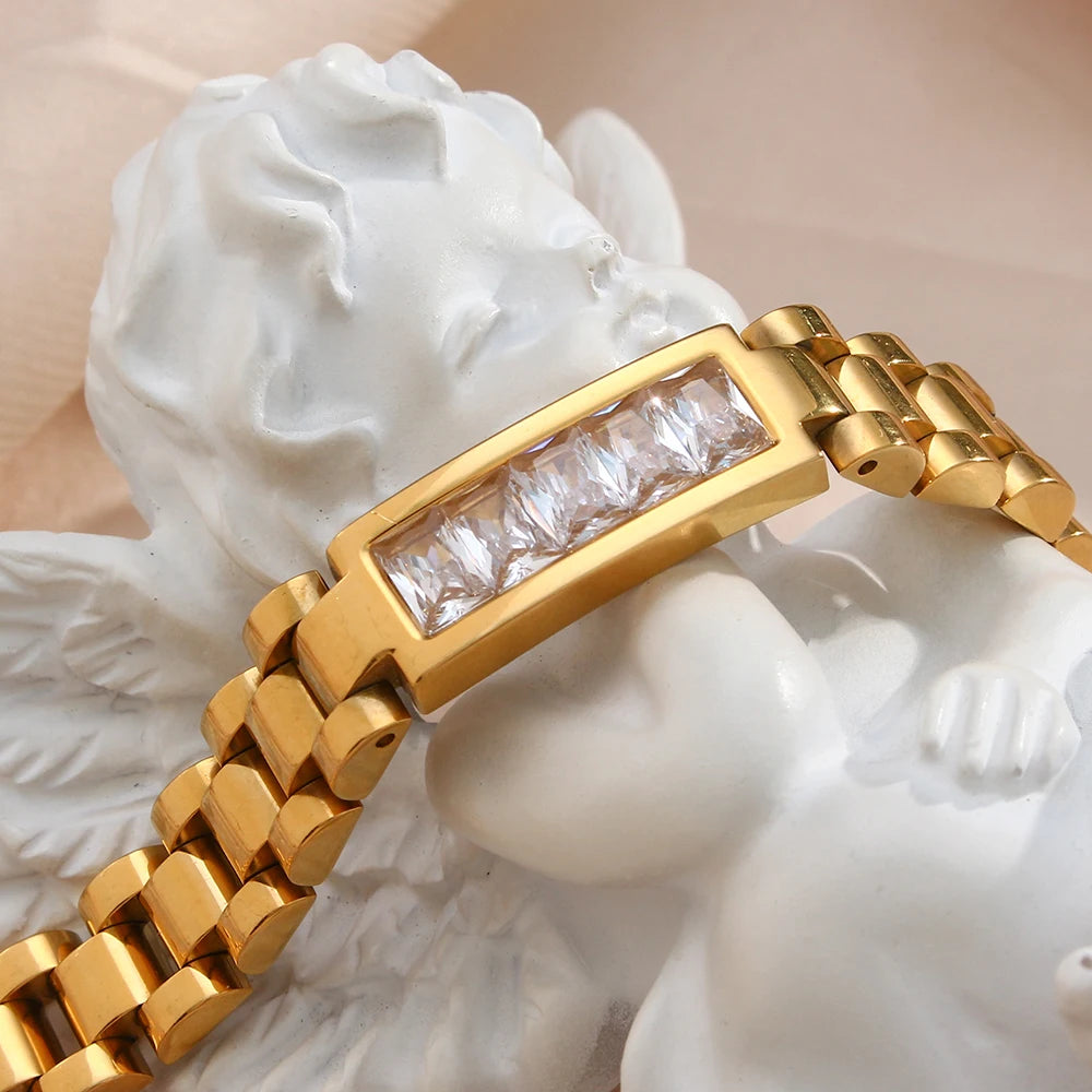 Elegant High-Resilience CZ Chain Bracelet