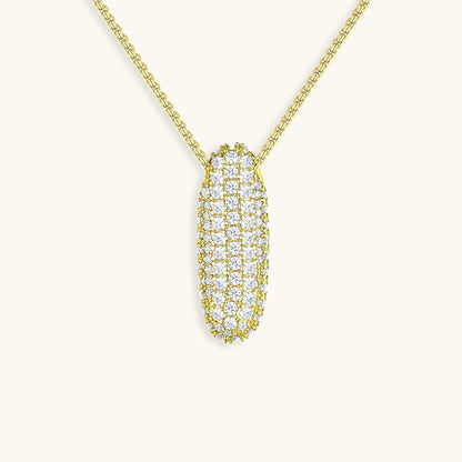 Elegant Bubble Initial Diamond Look Necklace