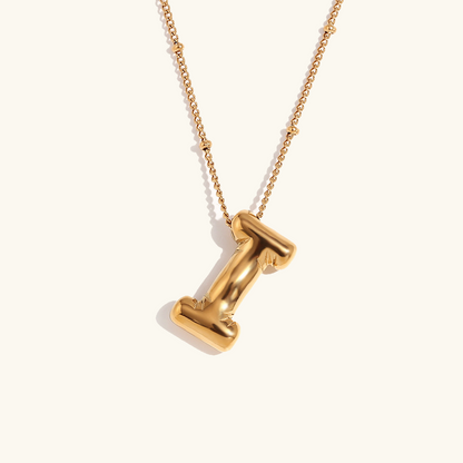 Personalized Gold Ball d'Or Initial Necklace