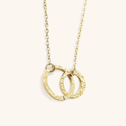Radiant Isabelle Gleaming Gold Ring Necklace