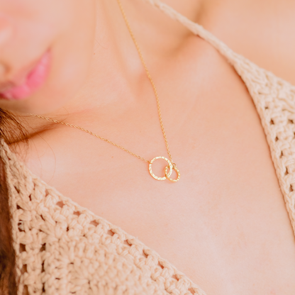 Radiant Isabelle Gleaming Gold Ring Necklace