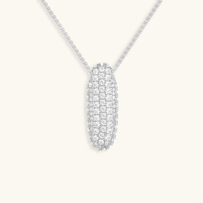 Elegant Bubble Initial Diamond Look Necklace