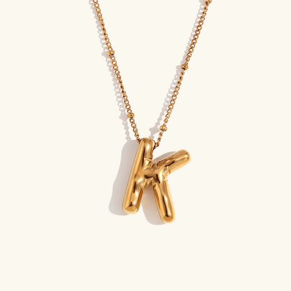 Personalized Gold Ball d'Or Initial Necklace