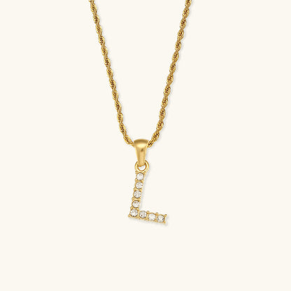 Maeve Personalized Diamond Letter Initial Necklace