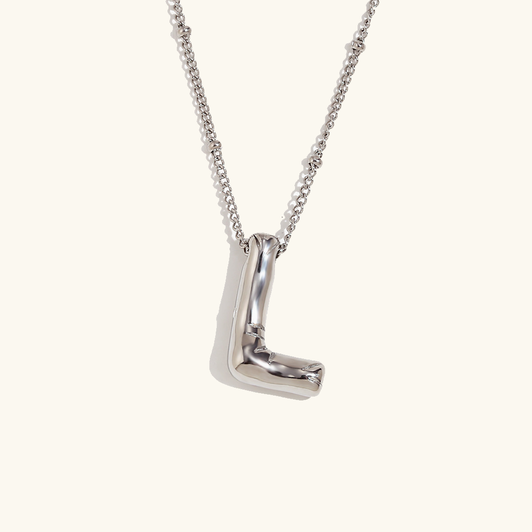 Personalized Gold Ball d'Or Initial Necklace