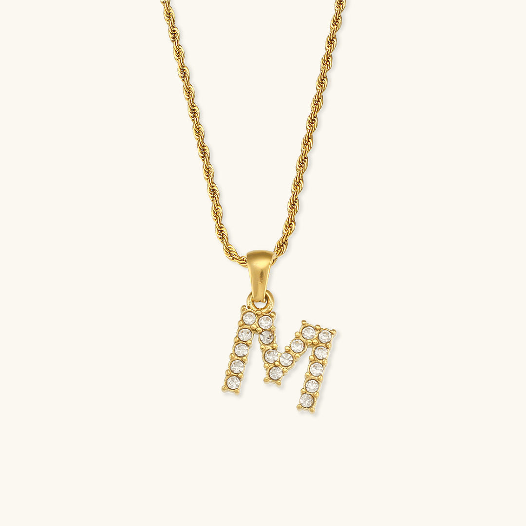 Maeve Personalized Diamond Letter Initial Necklace
