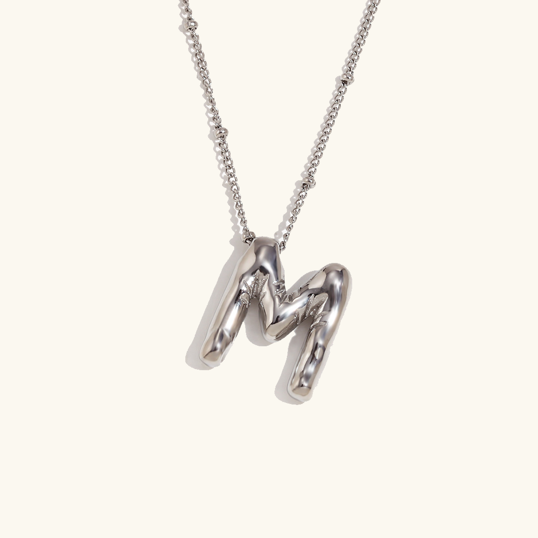 Personalized Gold Ball d'Or Initial Necklace