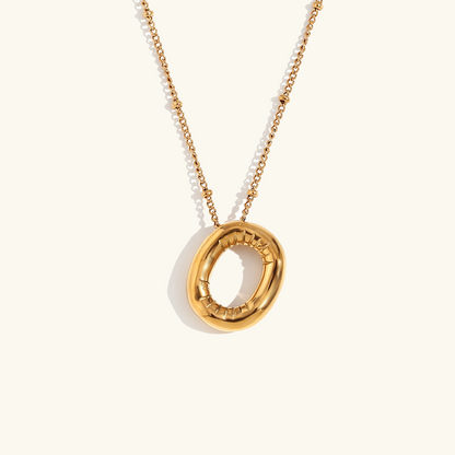 Personalized Gold Ball d'Or Initial Necklace