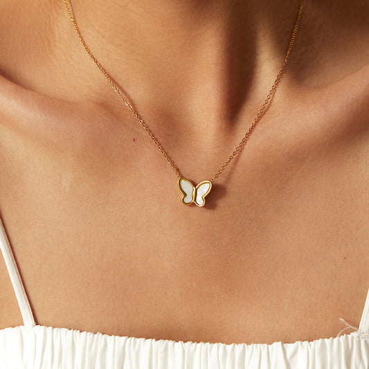 Butterfly Mother-of-Pearl Necklace