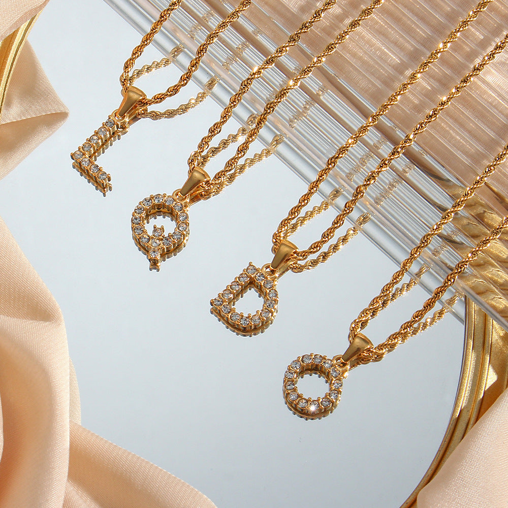 Maeve Personalized Diamond Letter Initial Necklace