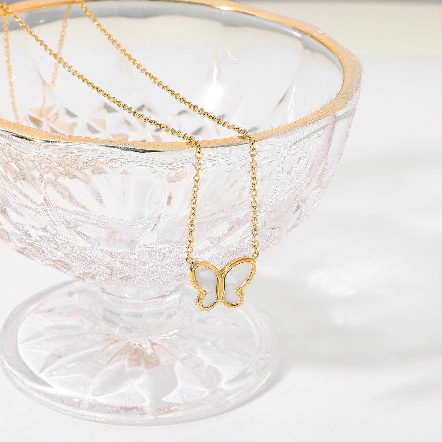 Butterfly Mother-of-Pearl Necklace
