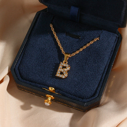 Maeve Personalized Diamond Letter Initial Necklace