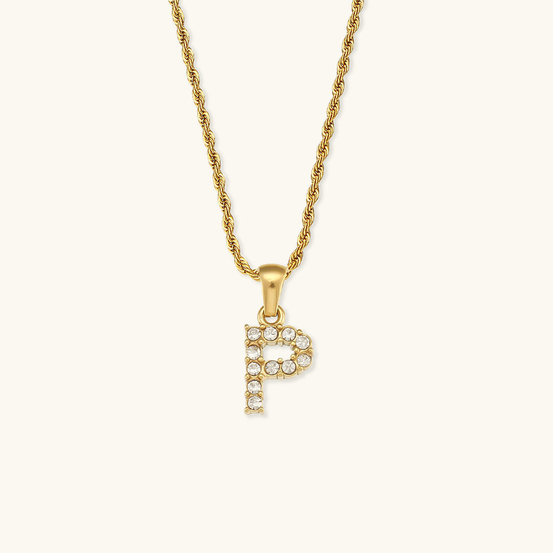 Maeve Personalized Diamond Letter Initial Necklace