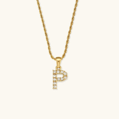 Maeve Personalized Diamond Letter Initial Necklace