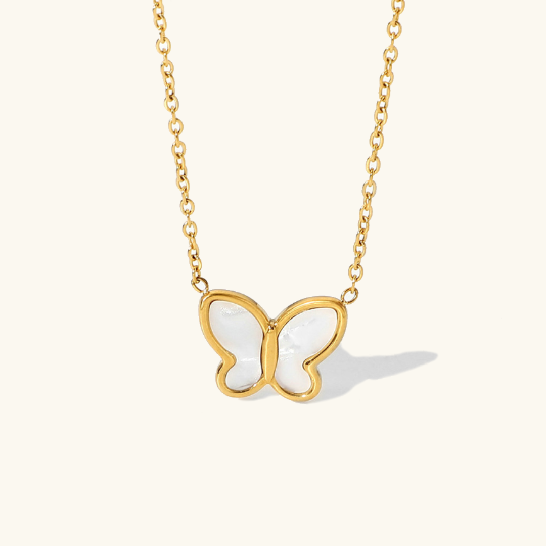 Butterfly Mother-of-Pearl Necklace