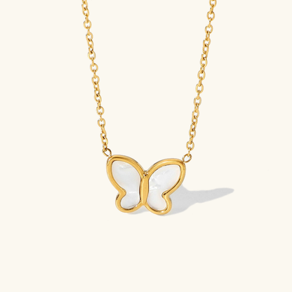 Butterfly Mother-of-Pearl Necklace