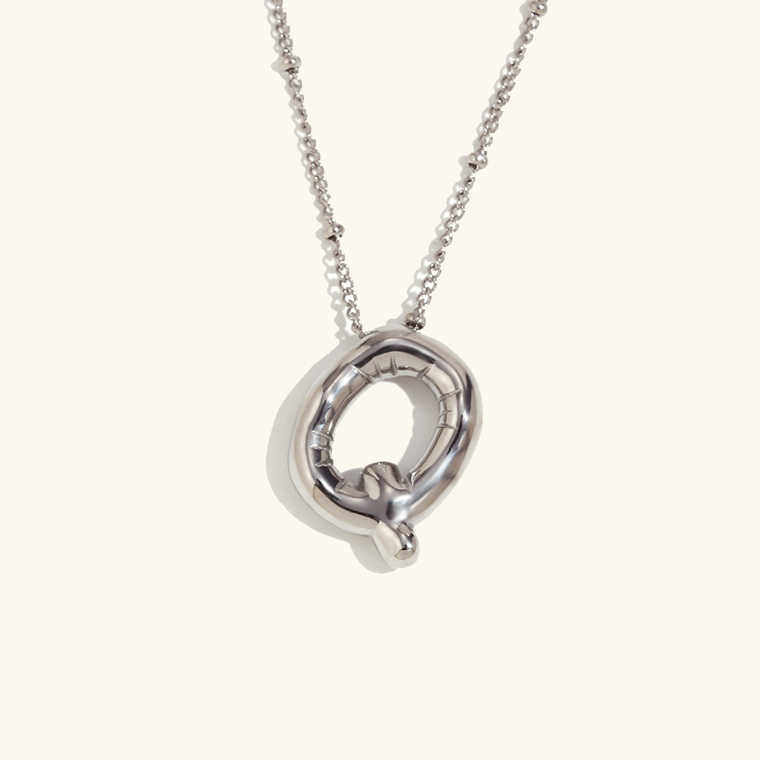 Personalized Gold Ball d'Or Initial Necklace