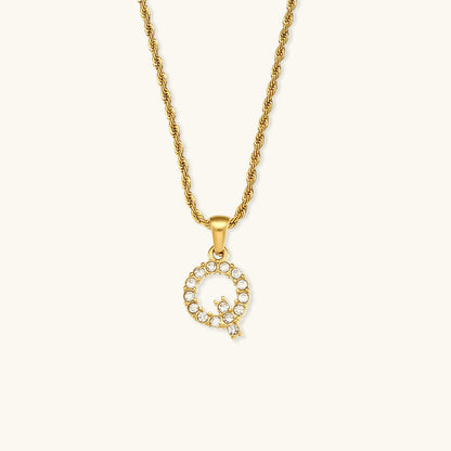 Maeve Personalized Diamond Letter Initial Necklace