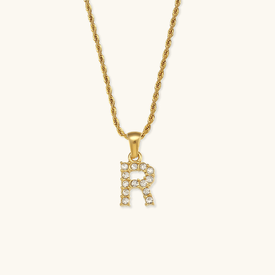 Maeve Personalized Diamond Letter Initial Necklace