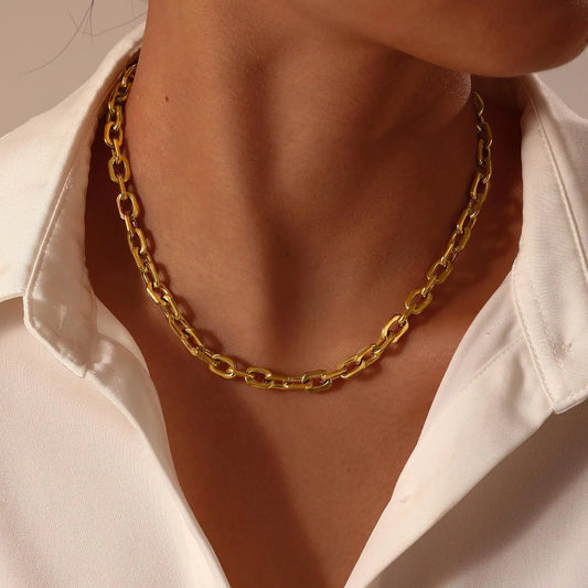 Chunky Paperclip Link Chain Necklace