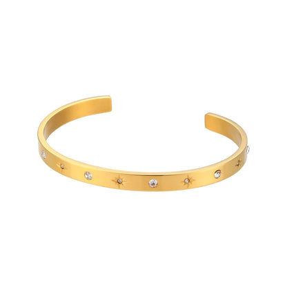 Star-Embellished Open Cuff Bracelet