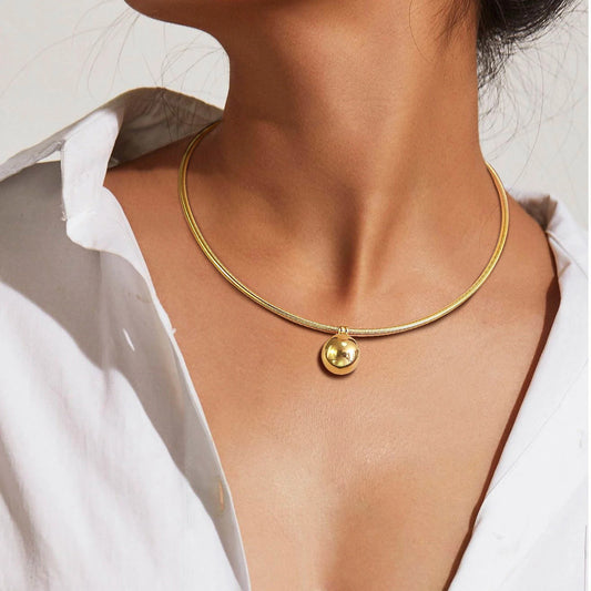 Snake Chain Torques Choker Necklace