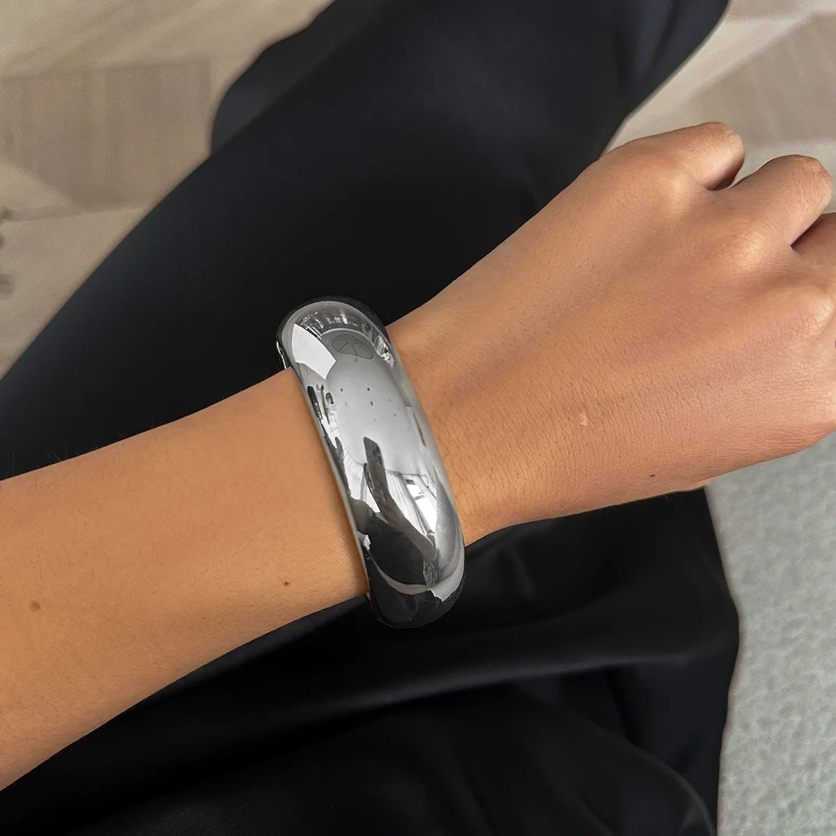 Exaggerated Chunk Cuff Bangle