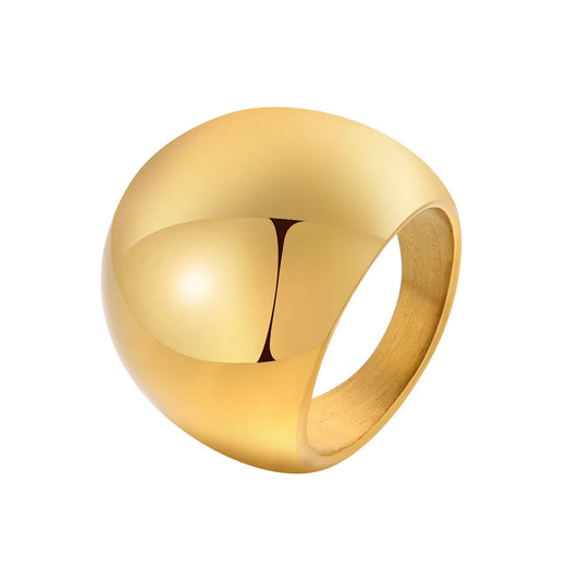 Smooth Surface Chunky Dome Ring