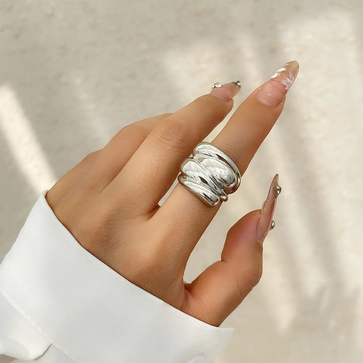 Irregular Pearl Statement Ring