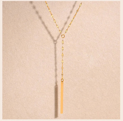 Lariat Necklace with Hand-cut Pendant