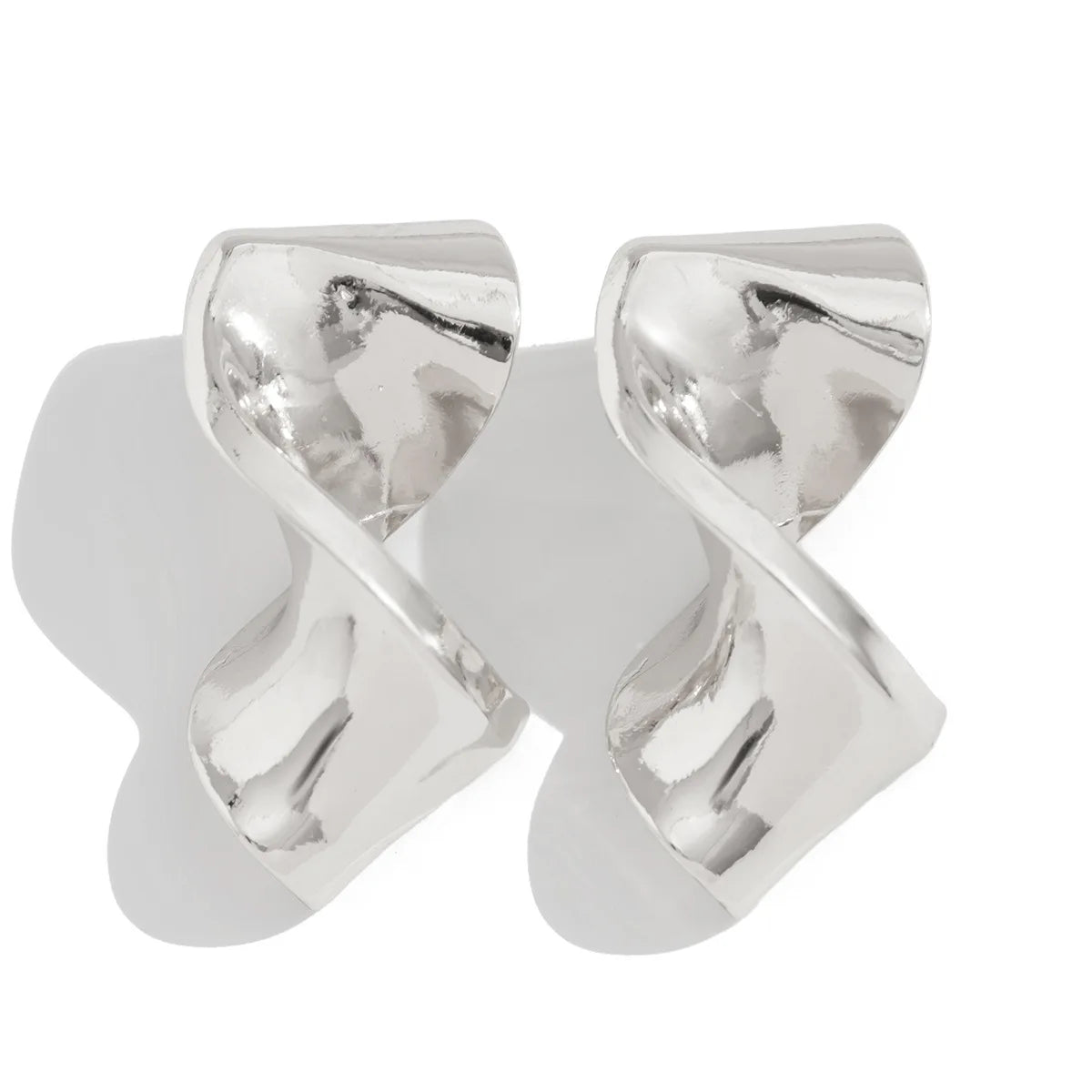 Irregular Geometric Metal Stud Earrings