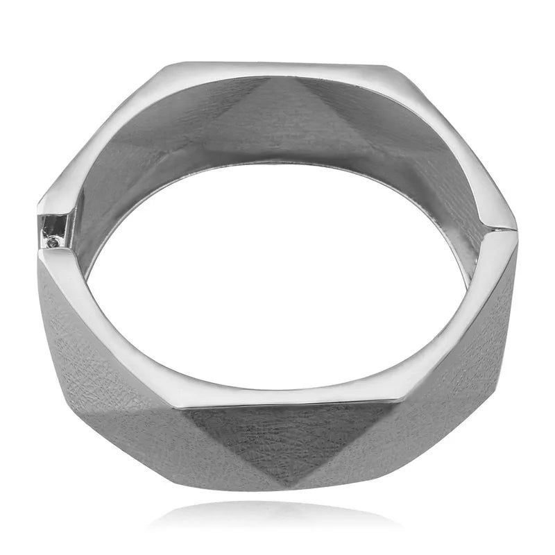 Statement Geometric Wide Cuff Bangle