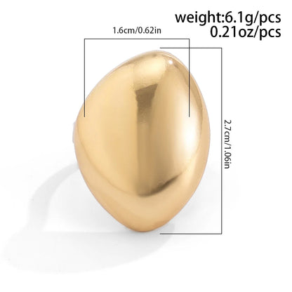 Bold Geometric Water Drop Open Ring