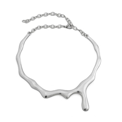 Geometric Torque Necklace & Earrings Set