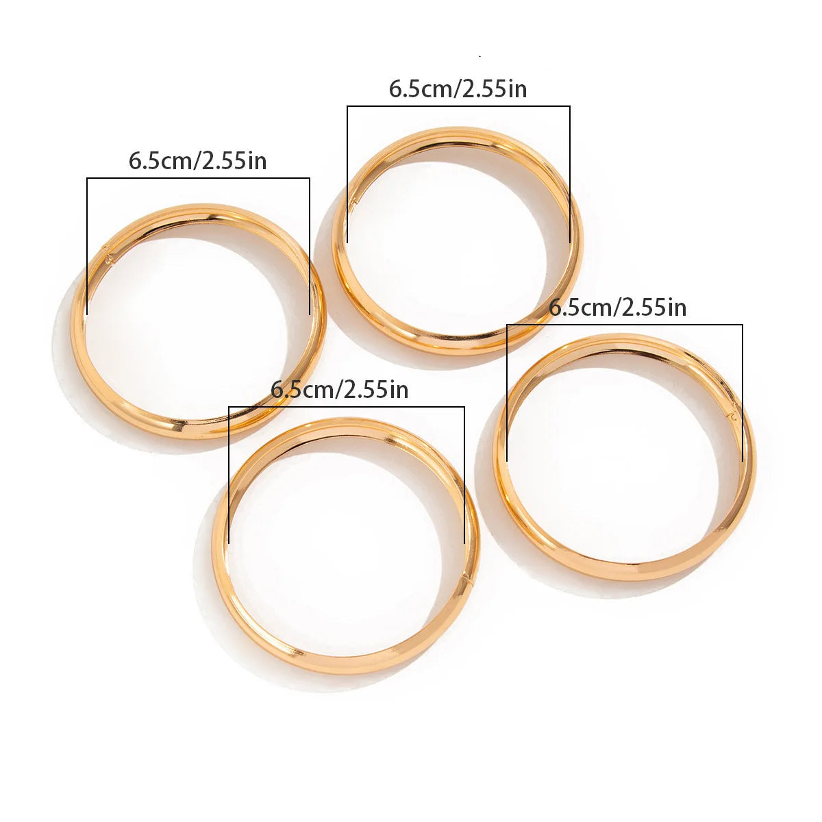 Minimalist Stacked Cuff Bangle Set