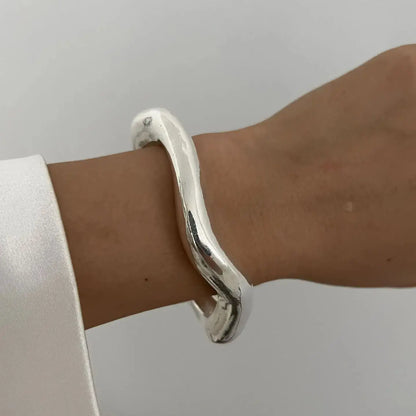 Irregular Metal Cuff Bangle