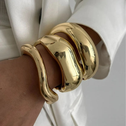 Bold Geometric Cuff Bangle