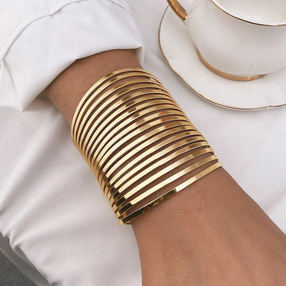 Bold Hollow Cuff Bangle