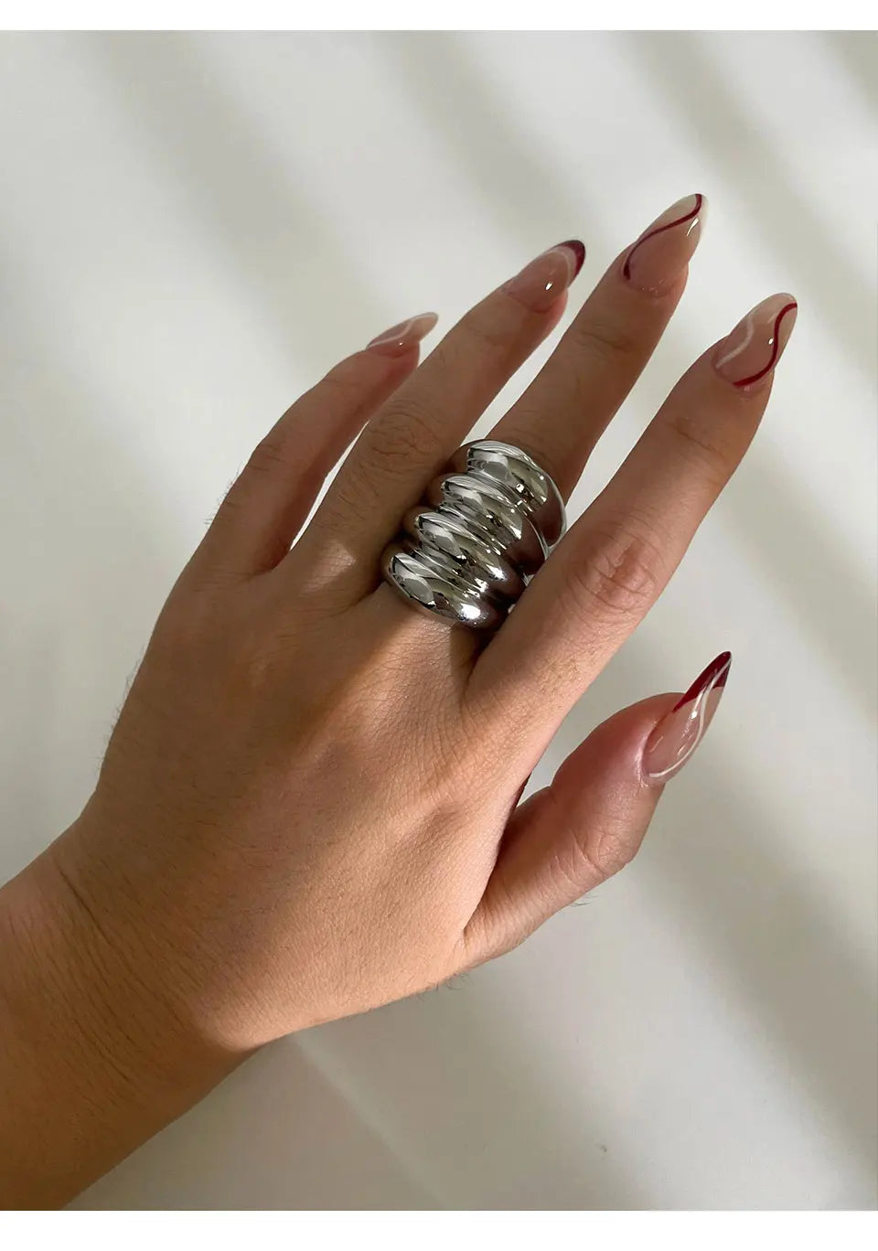 Chunky Multi-Layer Dome Ring