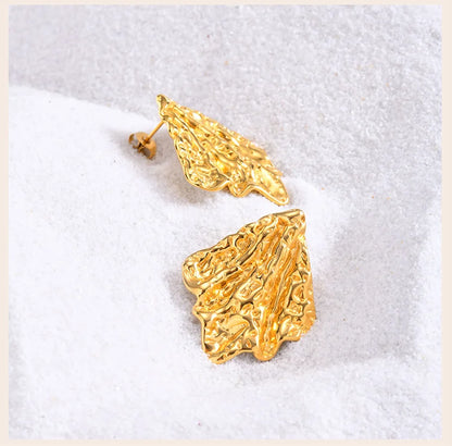Chunky Hammered Stud Earrings