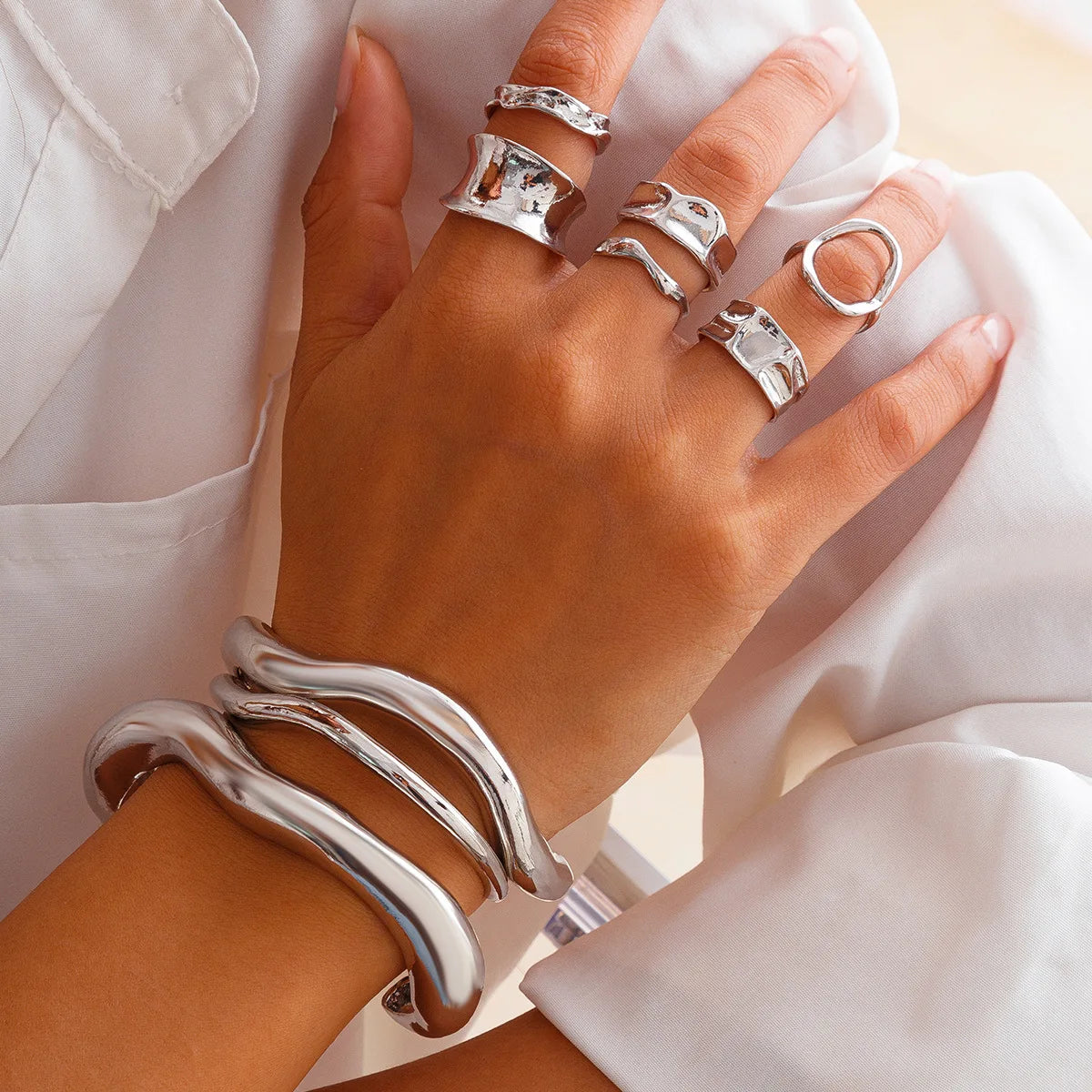 Geometric Wrangle Cuff Bangle