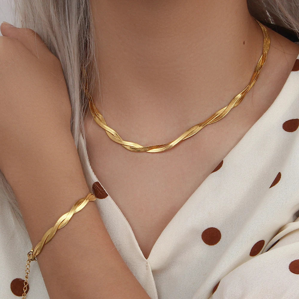 Modern Minimalist Chain Jewelry Set