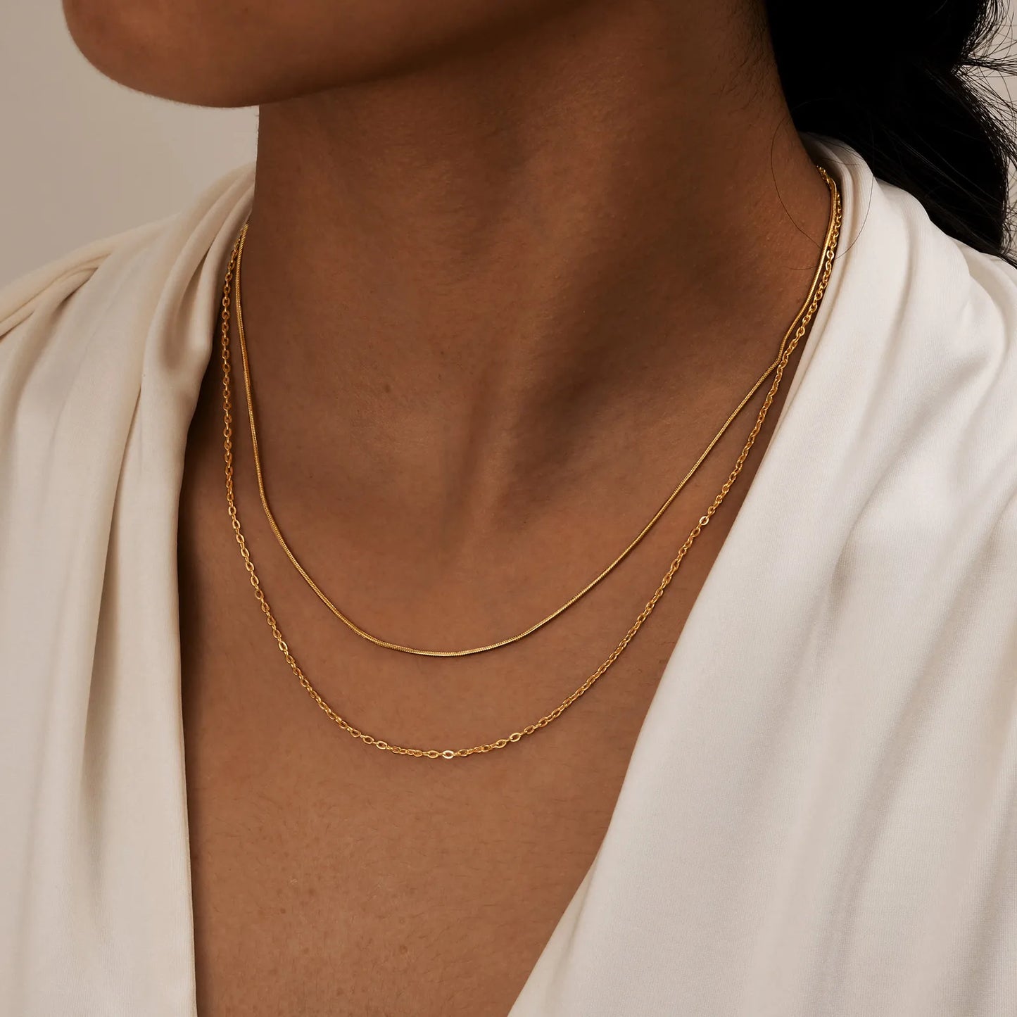 Double Layer Snake Chain Necklace