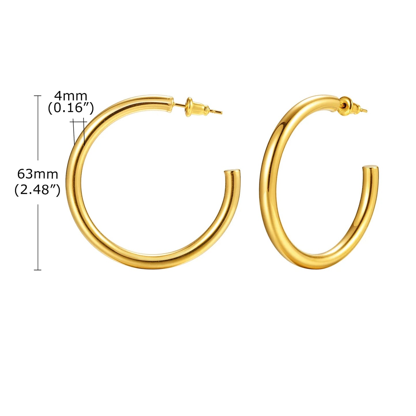 Semi Open Hoop Earrings